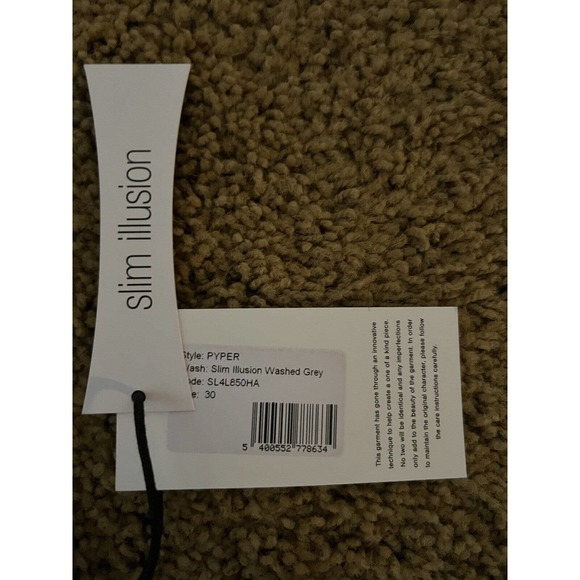 NWT 7 For All Mankind Pyper Slim Illusion Jeans Size 30 Washed Grey - Picture 4 of 7